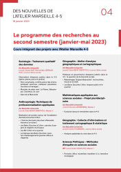 Le programme des recherches au second semestre (janvier-mai 2023) - Atelier du 4/5 - Ville en Transitions