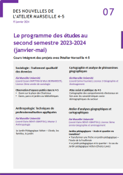 Le programme des recherches au second semestre (janvier-mai 2024) - Atelier du 4/5 - Ville en Transitions