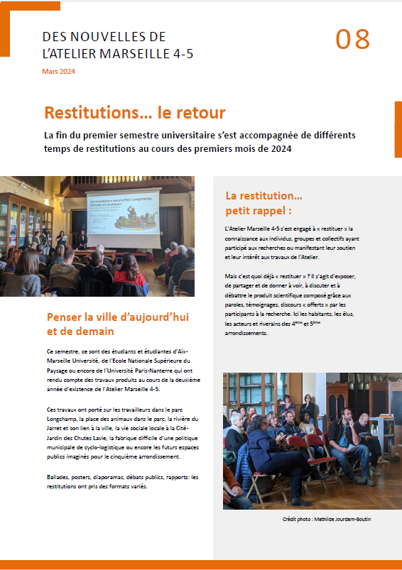 Restitutions ... le retour - Atelier 4/5 - Ville en Transition