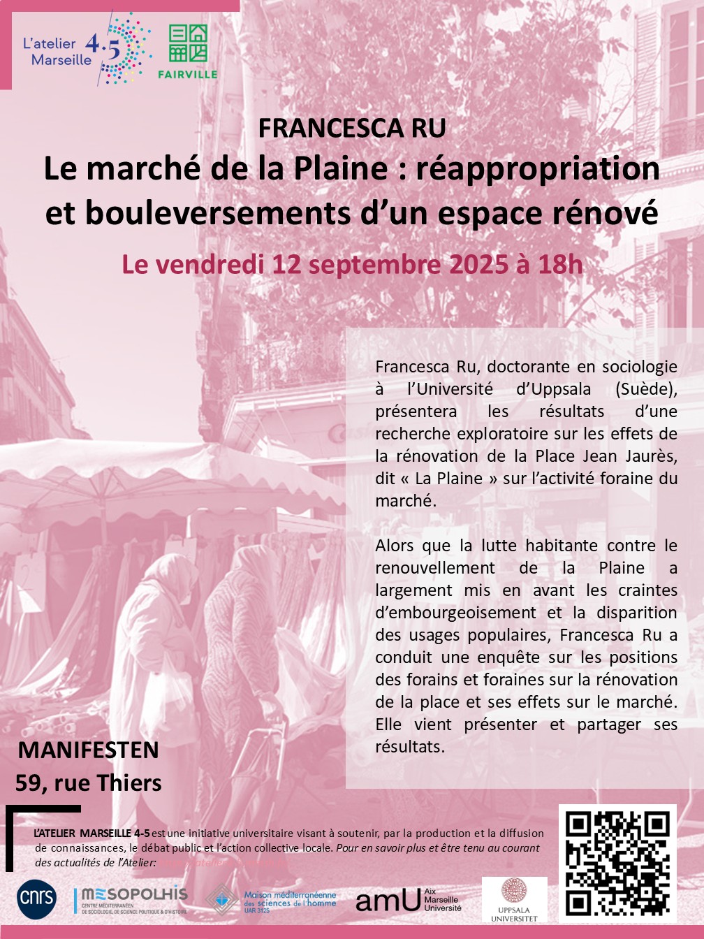 Apéro-Débat - Francesca Ru, les forains et la rénovation de La Plaine - Atelier du 4/5 - Ville en Transitions
