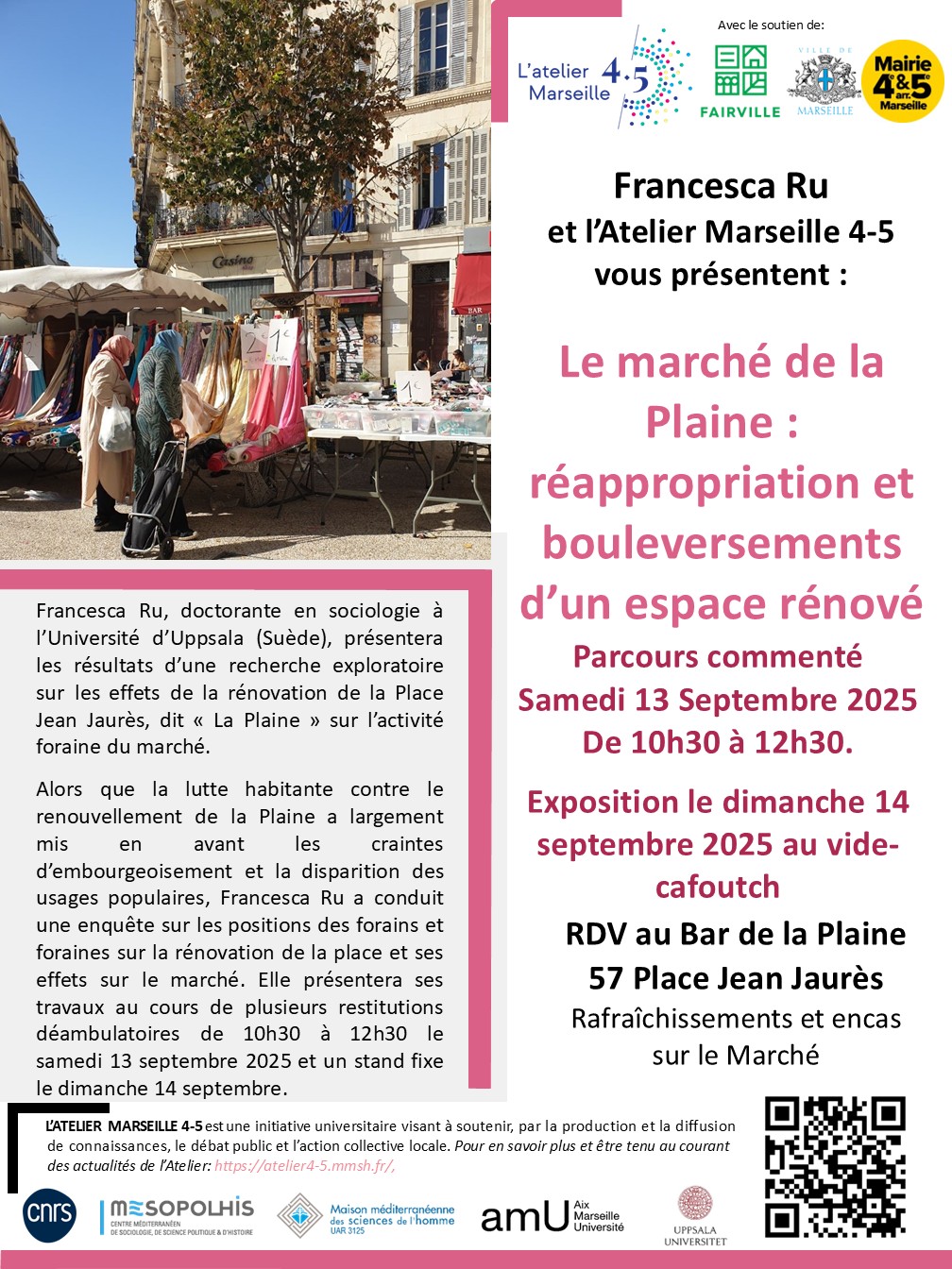 Exposition - Francesca Ru, les forains et le marché de la Plaine - Atelier du 4/5 - Ville en Transitions